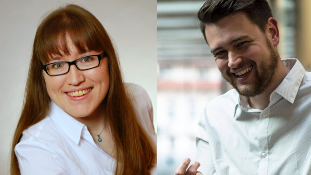 Portraits of Katrin Angerbauer (left) and Markus Wieland (right)